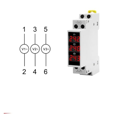 Voltmètre triphasé LED BV-3R avec affichage simultané 3 phases - 2