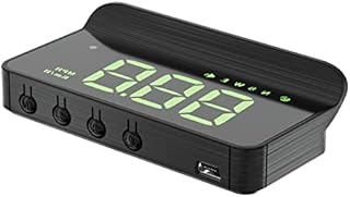 wiiyii M1 Digital Car HUD Head Up Display, GPS Windshield Projection Speedometer with Over Speed Alarm Fatigue Driving Reminder for All Vehicles (M1 Green)