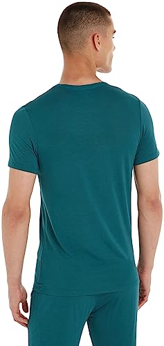 Calvin Klein Herren T-Shirt Kurzarm S/S Crew Neck Stretch, Blau (Atlantic Deep), XL – Ansicht 2