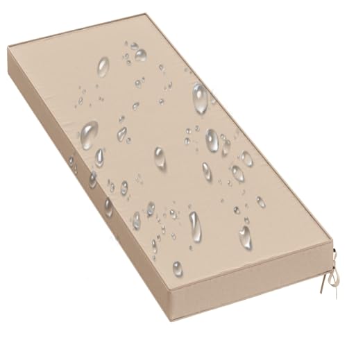 Cojín de banco antideslizante impermeable para uso en interiores y exteriores, 120 cm/130 cm/110 cm/80 cm x 40 cm/35 cm/50 cm. Almohadilla de asiento ideal para jardín, patio, sillas largas, columpios