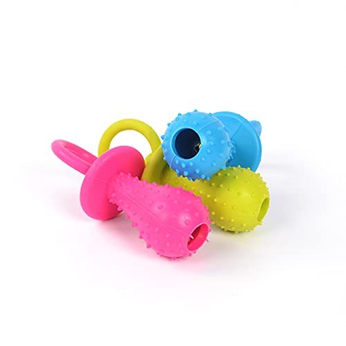 Dotted Pacifier Shape Toys Dog Chew Toys Small Bell Pet Chew Toy Interactive Dog Toys for Pet Practice