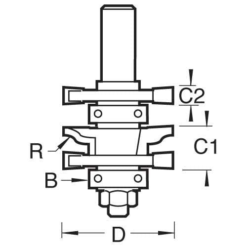Trend CraftPro Ogee Profilfräser Set - 8mm Schaft, 41mm Schnittdurchmesser Für Präzise Holzbearbeitung