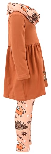 Image of Unique Baby Girls Kids Toddler 3pc Outfit Set Long Sleeve Soft Knit Tunic Top Leggings and Scarf