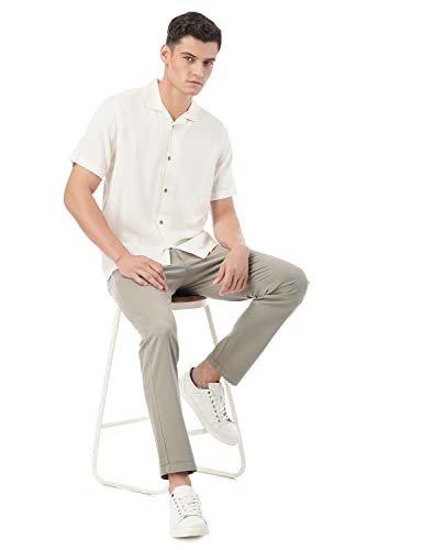 Image of FYLTR Men's Solid Rayon Casual Shirt with Resort Collar & Half Sleeves | Shirts for Men