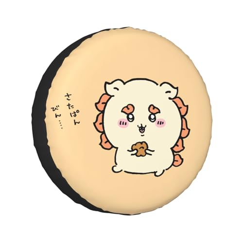 タイヤカバー ちいかわ シーサー スペアタイヤカバー おしゃれ タイヤ収納 防塵 防水 防紫外線 日焼け止 汚れ防止 劣化対策 タイヤバッグ 持ち運び便利 取付簡単 カー用品 14〜17インチ 屋外 軽自動車 普通車 汎用 14インチ:直径60-69cm