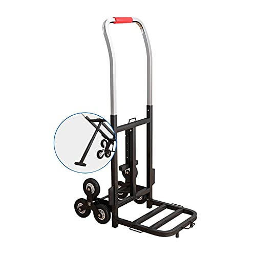 Carretilla plegable portátil 6 ruedas 100kg capacidad miniatura 1