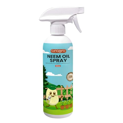 Image of Cinagro Neem Oil Spray (500ml, Ready-to-Use) Organic, Plant Protector, Removes Mealybugs, Fungus & Insect Control for All Plants, Indoor & Outdoor Use