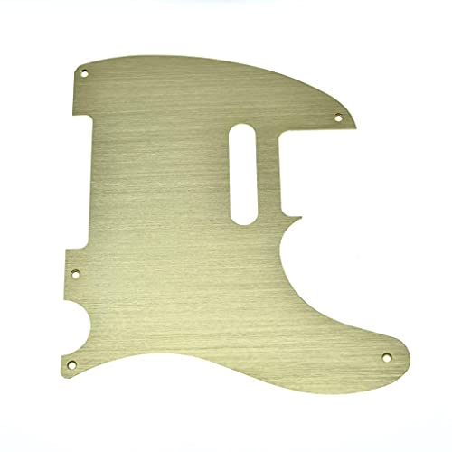 KAISH Pickguard TL Pickguard aus eloxiertem Aluminium, 5 Löcher, für USA/Mexiko, Telecaster, Gold