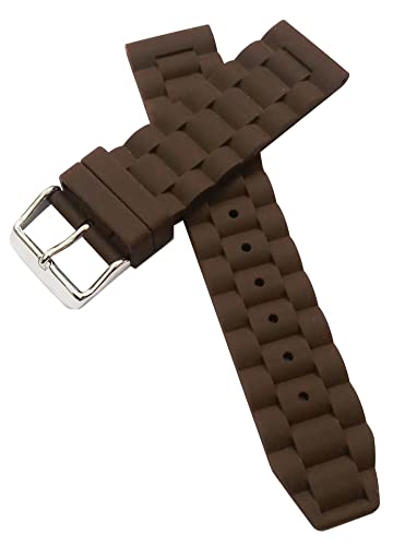 Correa de reloj de goma de silicona de 22 mm para reloj KHAKI X-WIND H776460 H77646833, hebilla marrón Correa de reloj de goma de silicona de 22 mm para reloj KHAKI X-WIND H776460 H77646833, hebilla marrón
