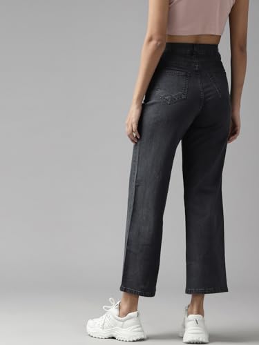Image of GUTI Womens High Rise Crop Length Jeans()