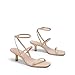 DREAM PAIRS Kitten Heels for Women, Strappy Square Open Toe Ankle Buckle Heeled Sandals Wedding Party Dress Shoes,Size 8,Nude,SDHS26004W