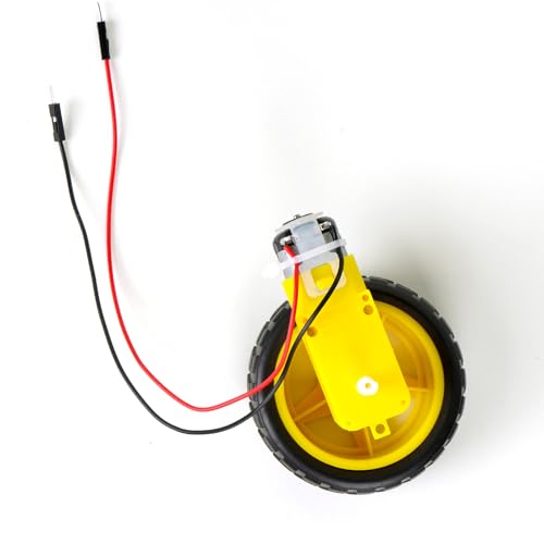 4 Sets TT Motor with Leads, DC 3-6V Gearbox Motor Dual Shaft 200RPM Ratio 1:48 Motor with Tire Wheel Kit for Arduino DIY Smart Car Robot - Image 3