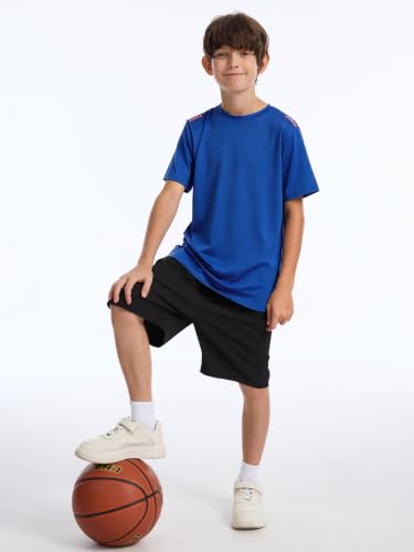 Image of 5 Pack Boys Shirts Athletic Dry Fit Boys Tshirts Performance Tops Summer