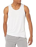 Amazon Essentials Herren Leichtes, Schnelltrocknendes Gym-Tanktop Aus Funktionsstretch, Weiß, M