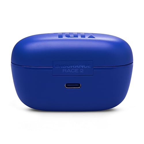 Image of JBL Endurance Race 2 - Waterproof (IP68) Sports True Wireless Earbuds with 4 mics for Crisp, Clear Calls, Pure Bass Sound, 48Hrs of Playback, Plus Speed Charging & Active Noise Cancelling (Blue)