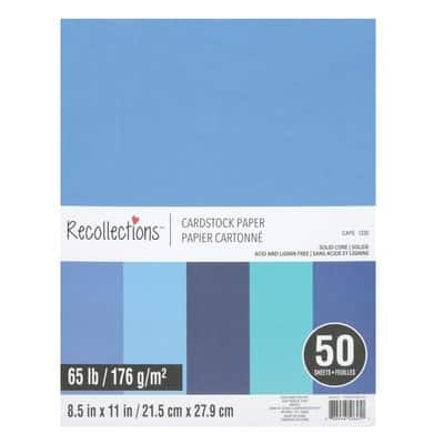 50 Sheets 8.5” x 11” Cape Cod Cardstock Paper by Recollections - Acid and Lignin Free Paper for Scrapbooks, Arts & Crafts - 1 Pack