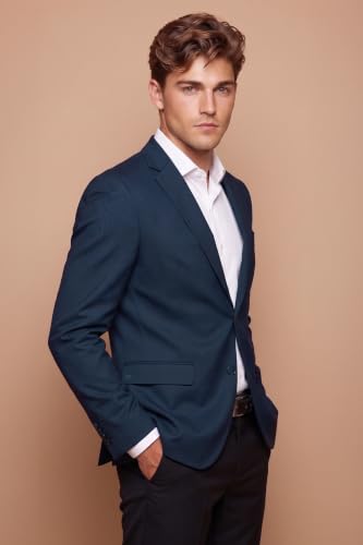 Image of Peter England Men's Neo Slim Knit Textured Blazer