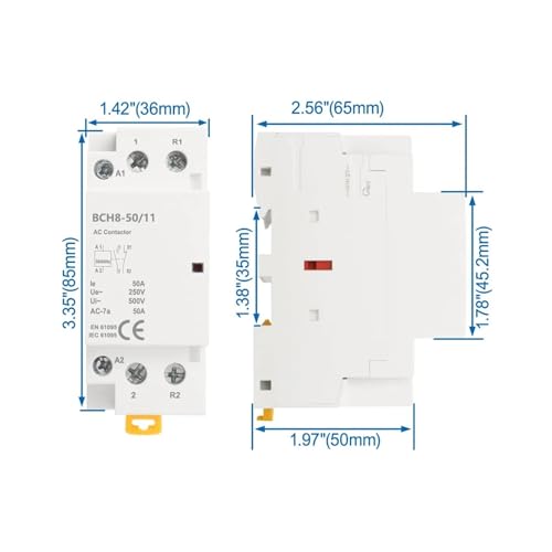 Contacteur CA 2 pôles BCH8-50/11 contrôle de circuit 50A - 4