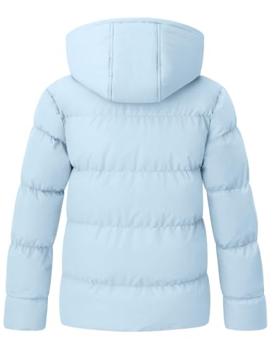 Image of ZSHOW Girls' Lightweight Puffer Jacket Warm Hooded Quilted Outerwear Jacket | Detachable Hood, 5000mm Waterproof, Elastic Cuffs, Lightweight and Breathable, 2 Pockets, Daily Wear, Winter Activities