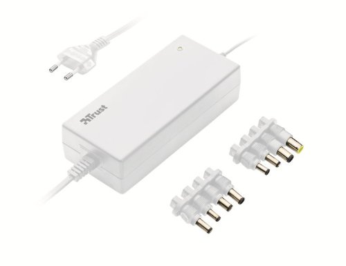 Adaptador de corriente Trust de 15V soluciona la falta de batería en tu portátil blanco