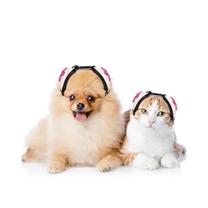 Orejeras calmantes para gatos y perros pequeños, para aliviar la ansiedad, cancelación de ruido para fuegos artificiales, tormentas eléctricas, aseo de mascotas y secado a la fuerza, orejeras para