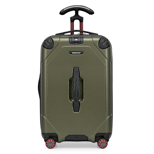 Image of Traveler's Choice Maxporter II Polycarbonate Hardside Trunk with Spinner Wheels, Green, 22-Inch Carry-on Luggage