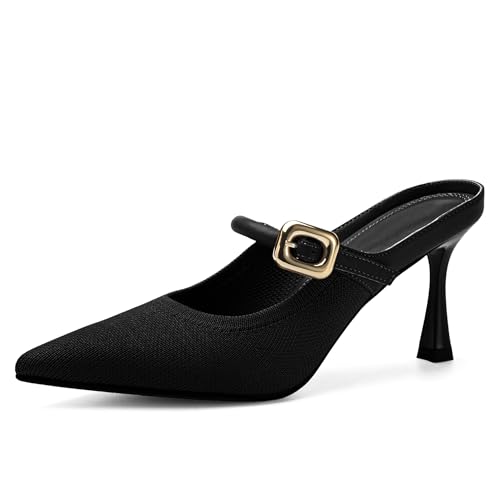 Image of NEWBELLA Women's Pointed Toe Heeled Mules