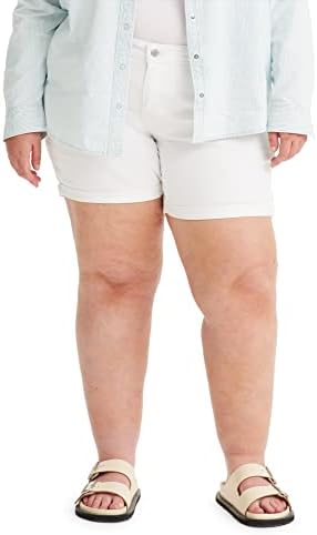 Levi's Women's Mid Length Shorts, Chalk White, 27