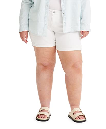 Amazon.ca: Levi's Womens Mid Length (Also Available in Plus) Denim Shorts, Chalk White, 26 US