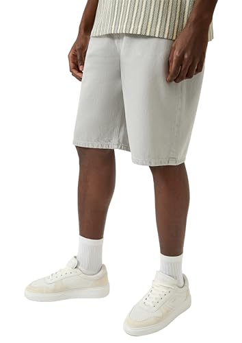 Short en jean coupe ample homme QS 2180339 bermuda en denim large délavé