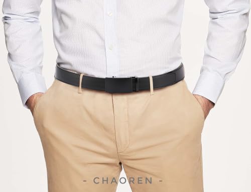 Image of CHAOREN Men's Leather Ratchet Belt - Customizable Fit (35mm)