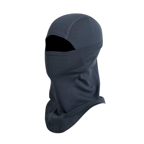 100% Merino Wool Balaclava Winter Warm Ski Mask for Men Women Cold Weather Gear Dark Gray