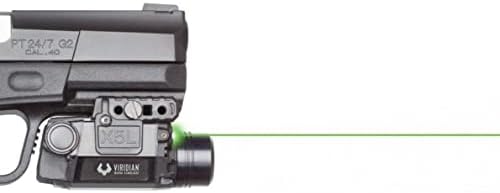 Viridian X5L Green Laser Sight and Tac Light, Universal Rail Mount, ECR Instant-On, Multiple Light Modes