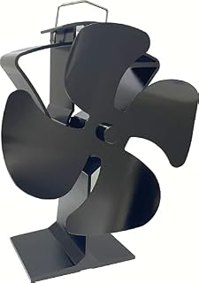 Fireplace Fan Wood Stove Fan Heat Powered Stove Fans 4 Blades Eco Fan Heat Distribution for Wood Log Burner Fireplace Use