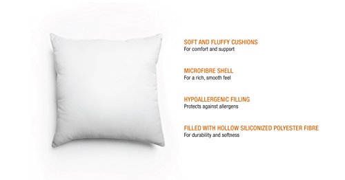 Image of Amazon Brand - Solimo 3-Piece Small Cushion Set - (12 x 12 Inches), White