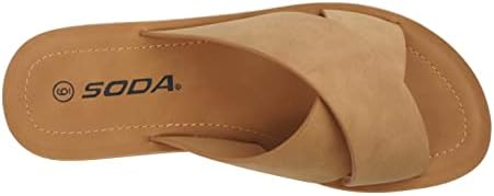 Soda Women's Casual Slip On Sandals (8, REFLECT-COFFEE NUBUCK, numeric_8) | Image 4