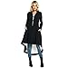 City In Left Women's Slim Long Dovetail Turn-Down Collar Trench Coat Gothic Clothing