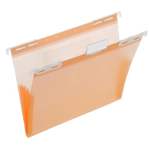 Hängemappe PP A4, Seitenfalten, orange transluzent