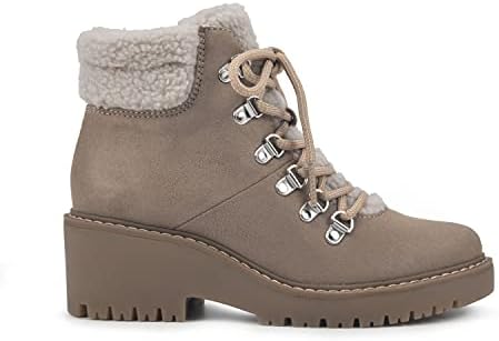 WHITE MOUNTAIN Shoes Women's Dynamite Lace-up Boot, Sand/Fabric, 9 M | Image 1