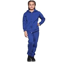 Kids Tracksuits Boys Tracksuit, Hoodies Plain Army Commando Print Tracksuit Hoodie with Jogger Sweatpants Sports Activewear Set Girls Boys Children Age 5-13 Years (Royal Blue Zipper Suit, 7-8 Years)