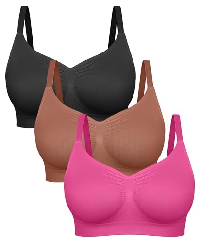 Image of FeelinGirl Bras for Women Wireless Bralettes No Underwire Bras 3-Pack