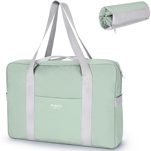 Pliable Sac de Voyage 45 x 19 x 35 cm,26 L Bagage à Main Léger,Sac de Cabine Avion Valise de Cabine pour Homme et Femme(Vert)