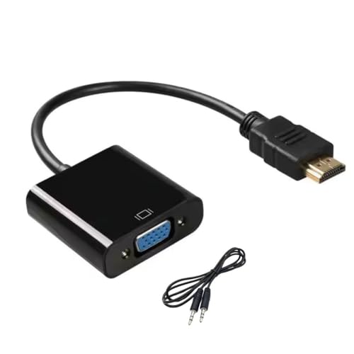 Image of Aliens HDMI to VGA Adapter High-Speed 1080P HDTV Converter Male to Female with Audio Cable for Computer, Desktop, Laptop, PC, Monitor, Projector, HDTV & Other Devices with HDMI (Jet Black)