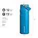 Stanley IceFlow Flip Straw 2.0 Water Bottle 24 OZ | Built-In Straw with Larger Opening | Lightweight & Leak-Resistant | Insulated Stainless Steel | BPA-Free | Azure