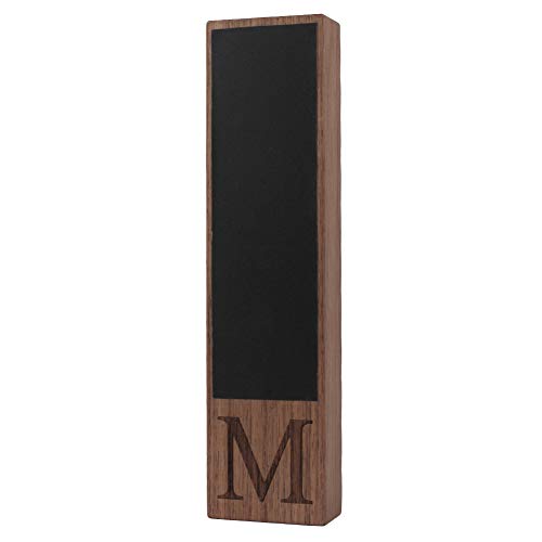 Chalkboard Beer Tap Handle For Kegerator With Monogrammed M, Perfect For Home Bar, Laser Engraved Keg Tap Handles, Craft Beer Gift, 8 Inch Tall Walnut Wood #TOP4