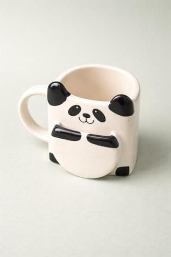 Image of Valentine's Gift Cute Panda Couple Mug - 3D Sculpted Ceramic Animal Mug for Romantic Gifting by GupShupCups