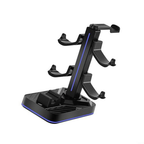 Station de charge multifonction PS5 avec lumière LED et double support casque