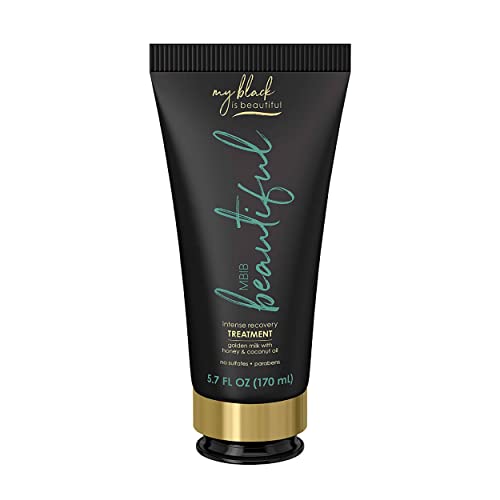 intense conditioning treatment - My Black is Beautiful Golden Milk Intense Recovery Hair Treatment, 5.7 Fl Oz — Sulfate Free, Deep Conditioning Hair Mask for Curly and Coily Hair — Formulated with Coconut Oil, Honey, and Turmeric