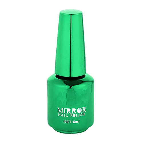XZincer Esmalte de uñas con efecto espejo de metal, esmalte de uñas duradero, multicolor brillante, 8 ml, albaricoque neón (K, talla única)