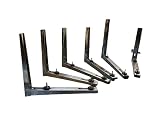 Suporte para Ar Condicionado Split, Inox 304, 1,2 mm, para maresia e litoral, 400 mm, 9000 e 12000 Btus, quadrada, para máquinas de até 32kg, o par se dobra com 190 kg. O mais seguro e confiável.